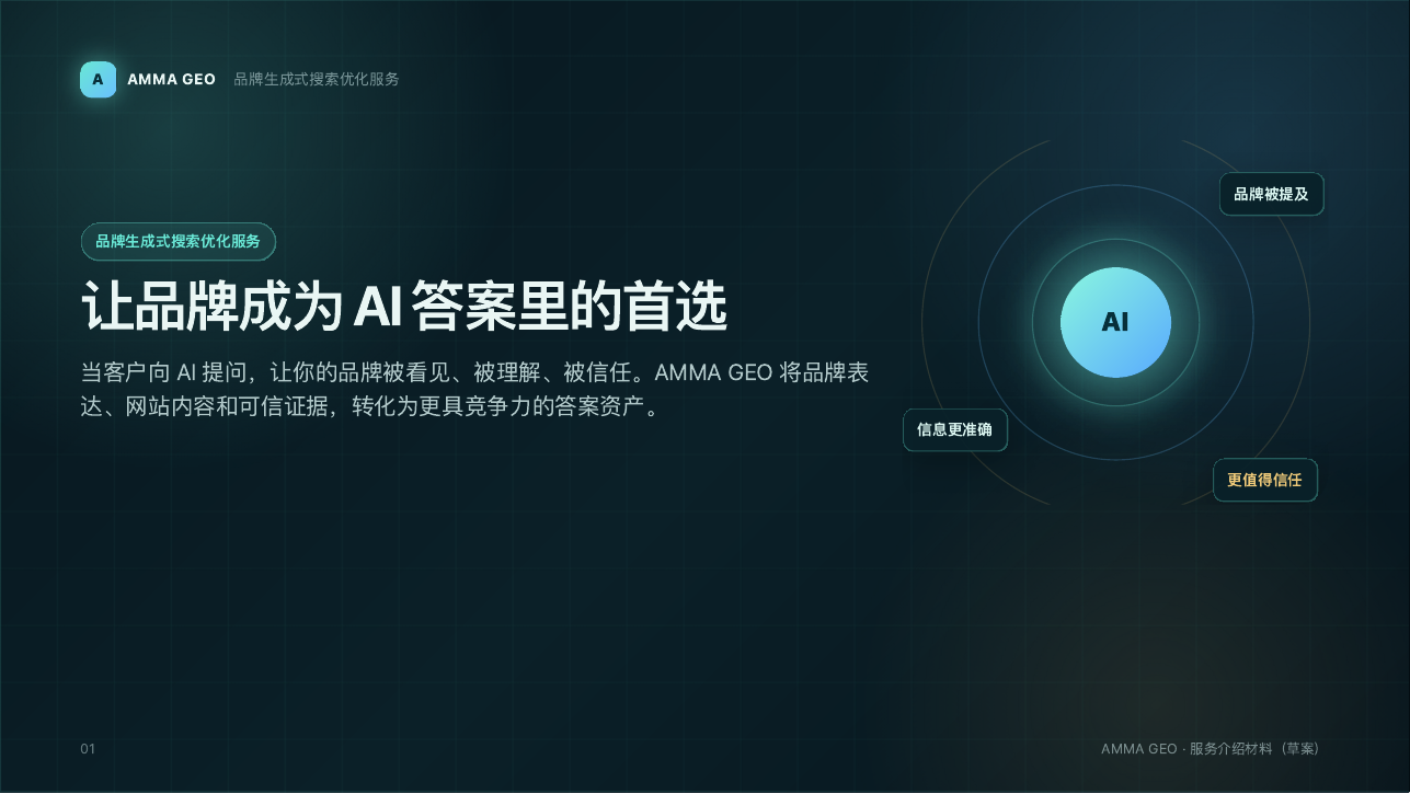 AMMA GEO 产品介绍界面